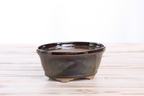 Willow Bonsai Ceramics Oval B Bonsai Pot 5.5 Inch – Tapered Oval Ceramic Bonsai & Succulent Planter with Accentuated Rim, High‑Fired Frost‑Proof Stoneware, Handmade in USA (Dark Honey)