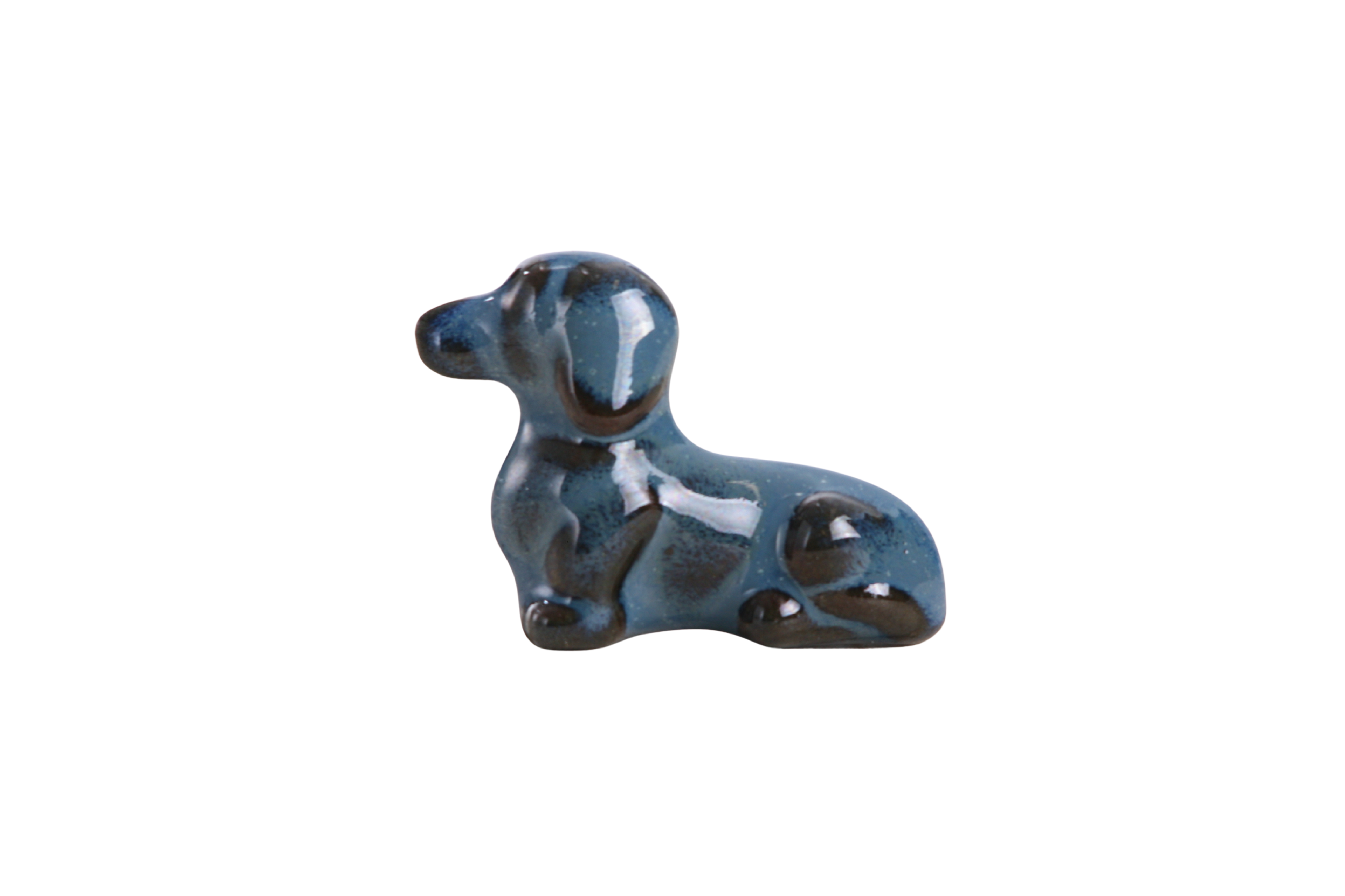 Willow Ceramics Butch the Dachshund Magnet – Mini Handmade Ceramic Dog Figurine Fridge Magnet, High‑Fired Stoneware Décor, Made in Colorado, USA (Peacock 2025)