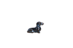 Willow Ceramics Butch the Dachshund Figurine – Mini Handmade Ceramic Dog Sculpture, High‑Fired Stoneware Décor, Made in Colorado, USA (Peacock)