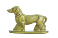 Willow Ceramics Dachshund Wall Hanging – Handmade Stoneware Ceramic Sausage Dog Wall Art with Metal Hanging Hook, High‑Fired Handmade Décor, Made in Colorado, USA (Yellow Left)