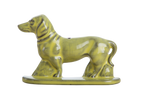 Willow Ceramics Dachshund Wall Hanging – Handmade Stoneware Ceramic Sausage Dog Wall Art with Metal Hanging Hook, High‑Fired Handmade Décor, Made in Colorado, USA (Yellow Left)